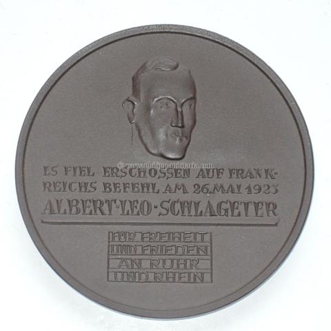 Schlageter Albert Leo 1894-1923, nichttragbare Medaille 1933, zum 10. Todestag