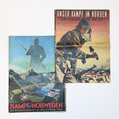 Wehrmachtshefte 'Kampf um Norwegen' und 'Unser Kampf im Norden'