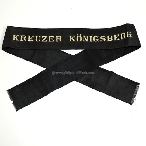 Reichsmarine Mützenband 'Kreuzer Königsberg'