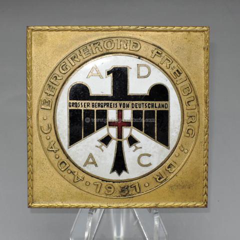 ADAC Plakette 'ADAC Bergrekord Freiburg 1931 '