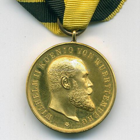 Württemberg - Goldene Militärverdienstmedaille König Wilhelm II. (1982-1918)