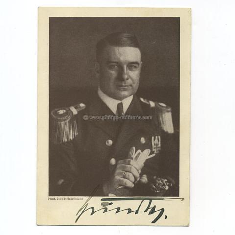 SPINDLER, Karl, Marineoffizier, eigenhändige Unterschrift / Autograph