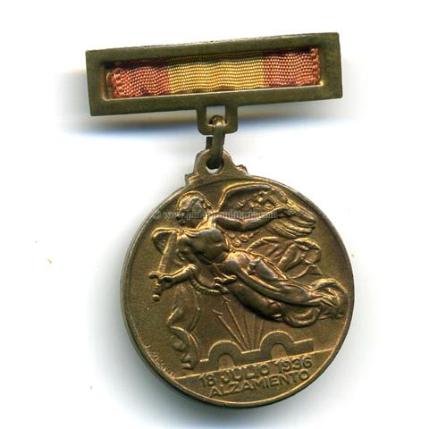 Spanien - Medaille 18. Aufstand im Juli 1936 '18. julio 1936 Alzamiento'