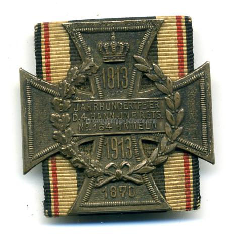 Regimentsjubiläum - 100-Jahrfeier 1913 - 4.Hannoversch. Inf.-Regt. Nr. 164, Hameln