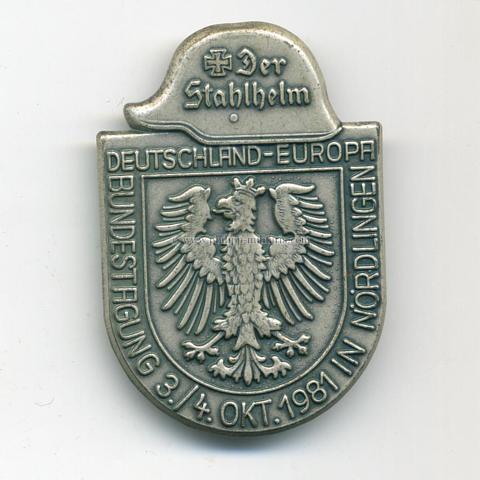 Stahlhelmbund ' Der Stahlhelm ' Bundestagung 3./4.Okt.1981 in Nördlingen - Veranstaltungsabzeichen
