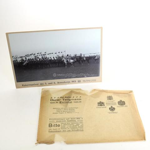 Kaisermanöver des 5. und 6. Armeekorps 1913 - offizielles Foto des 'Hofphotograph Oscar Tellgmann'