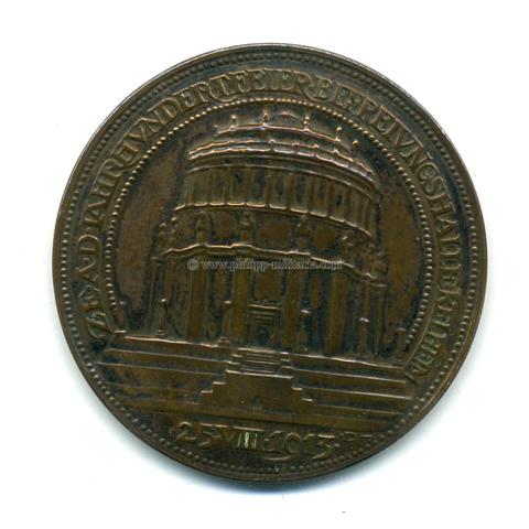 Jahrhundertfeier Befreiungshalle Kehlheim 1913 Bronzemedaille