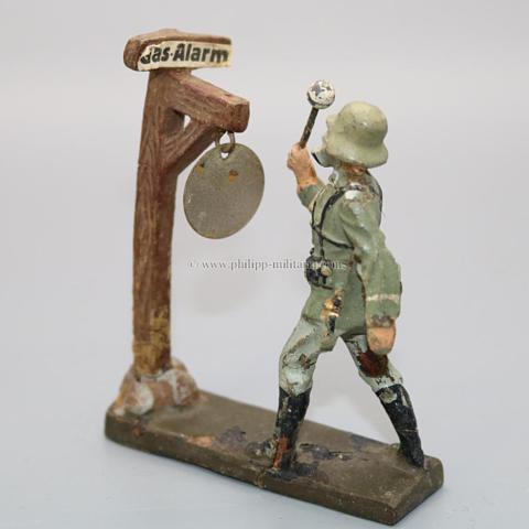 Soldat 'Gas-Alarm', Wehrmacht, Lineol Massefigur