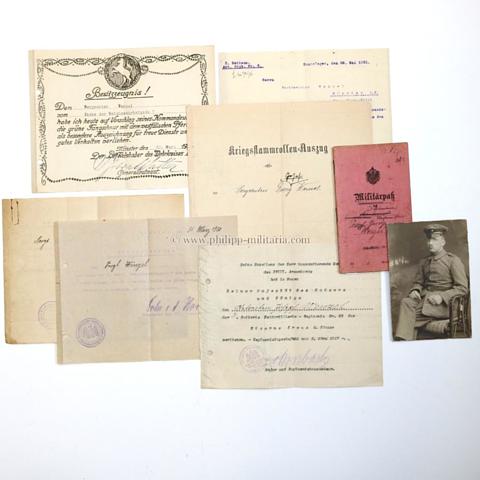 Freikorps, Urkunden eines 1. Weltkrieg & Freikorps-Kämpfers, Nassauisches Feldartillerie Regt.63 u. 1.Westf. Reichswehrbrigade 7