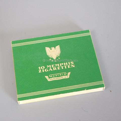 Schachtel Zigaretten Austria Tabakwerke A.G. 'Memphis Zigaretten'