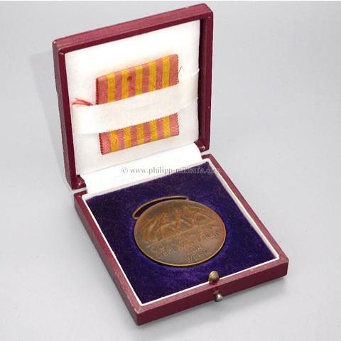 Baden Freistaat - Ehrenzeichen für 40 Dienstjahre bei der freiwilligen Feuerwehr 1920-1936 im Verleihungsetui