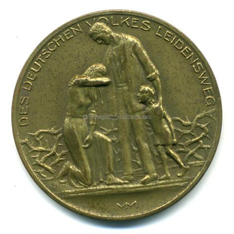 Erinnerungsmedaille aus der Zeit der Hyperinflation 1923 'Des deutschen Volkes Leidensweg'