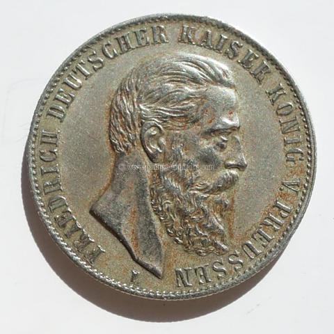 Preussen, Deutsches Kaiserreich, Friedrich III. Medaille auf seinen Tod 1888