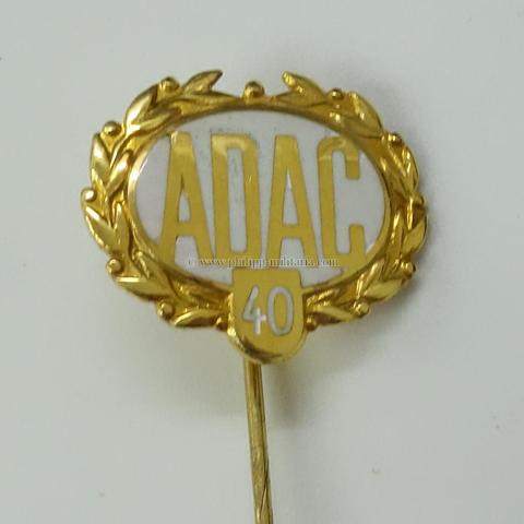 Allgemeiner Deutscher Automobil-Club (ADAC) - Mitgliedsabzeichen für 40 Jahre in Gold, gepunzt '585'