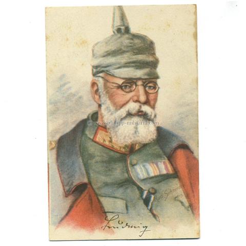Ludwig III. König von Bayern - gezeichnete Portrait-Postkarte