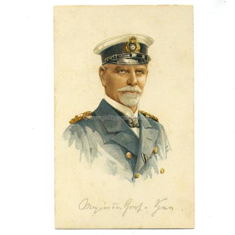 Spee Maximilan von, Vice-Admiral - gezeichnete Portrait-Postkarte