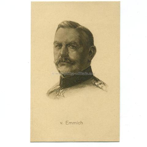 Emmich von, preußischer General der Infanterie - gezeichnete Portrait-Postkarte