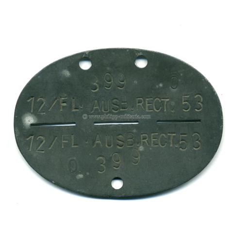 Luftwaffe - Erkennungsmarke '12/Fl.Ausb.Regt.53'