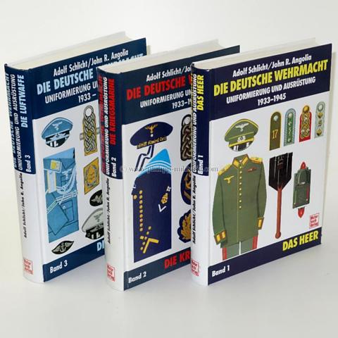 Die deutsche Wehrmacht, Uniformierung und Ausrüstung Band 1,2 und 3 von Adolf Schlicht und John R. Angolia, Motorbuchverlag