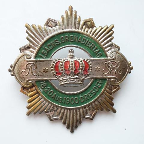 1.sächs. Grenadiertag 18.-20.Aug.1900 Dresden - Veranstaltungsabzeichen