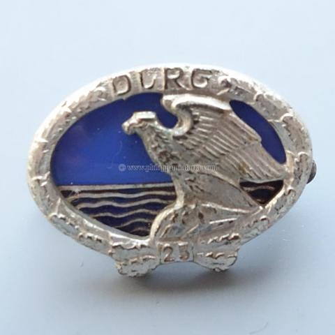 DLRG, Deutsches Rettungsschwimmabzeichen in Silber - Abzeichen für 25 Jahre um 1955/58
