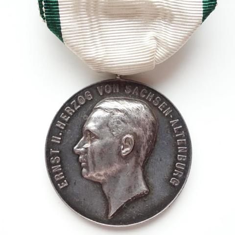 Sachsen-Altenburg Lebensrettung / Rettungsmedaille, Silberne Medaille, Herzog Ernst II. (1908-1918)
