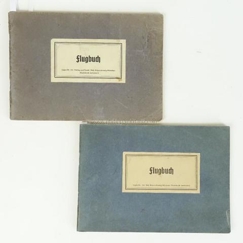 Luftwaffe Flugbücher eines Flugzeugführers, Kampfschulgeschwader 3, später Erprobungs-Kdo.d.Lw.25 mit 14 Feindflügen - 2 Flugbücher
