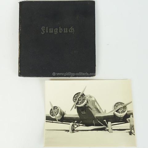 Luftwaffe Flugbuch für einen Fliegerschützen einer Ju52