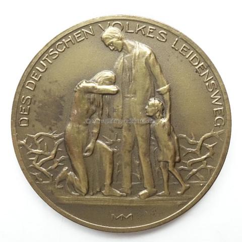 Erinnerungsmedaille aus der Zeit der Hyperinflation 1923 'Des deutschen Volkes Leidensweg'