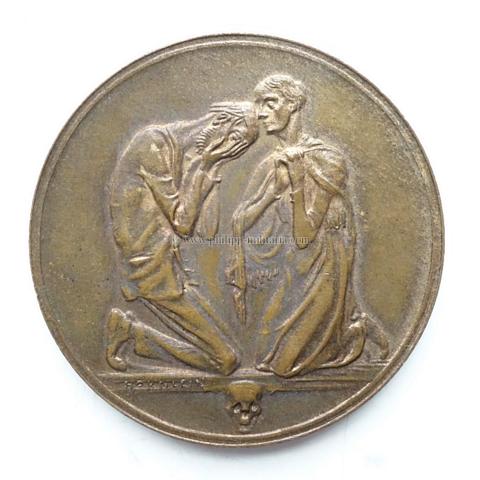 Erinnerungsmedaille aus der Zeit der Hyperinflation 1923 'Hungermedaille 1923 - Sachsen Denkmal'