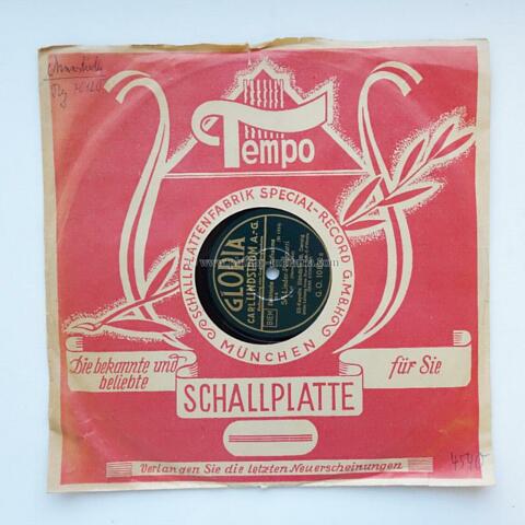 Schallplatte (Schellack) SS Kapelle Hans Eichhorn: S.A. Lieder Potpourri Teil I. und II.