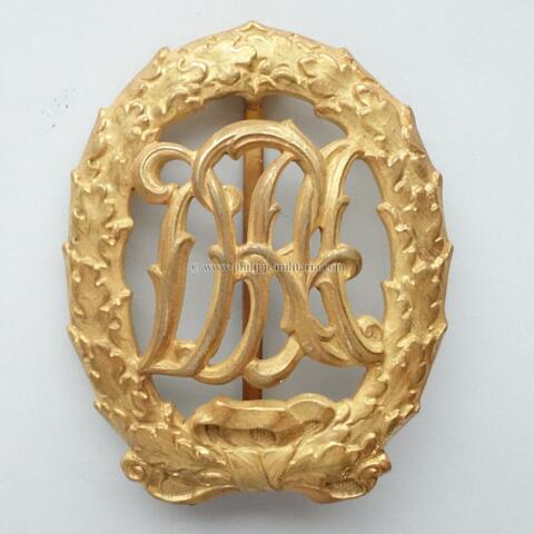 Deutsches Reichssportabzeichen 'DRA' in Gold
