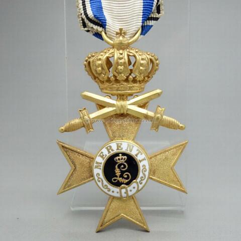 Königreich Bayern - Militär-Verdienstkreuz (MVK) 1. Klasse mit Krone und Schwertern
