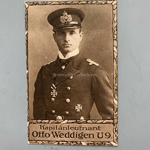 Weddingen Otto, Kommandant 'U9', Foto- Postkarte