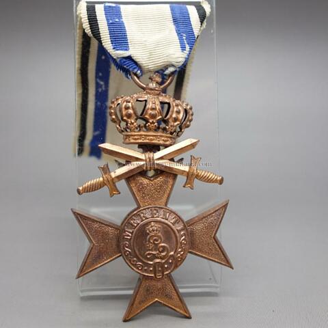 Königreich Bayern - Militär-Verdienstkreuz (MVK) 3. Klasse mit Krone und Schwertern