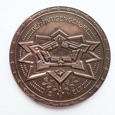 Medaille 'den Mutigen gehört die Welt' Lille, Rupprecht Kronprinz von Bayern, 1914