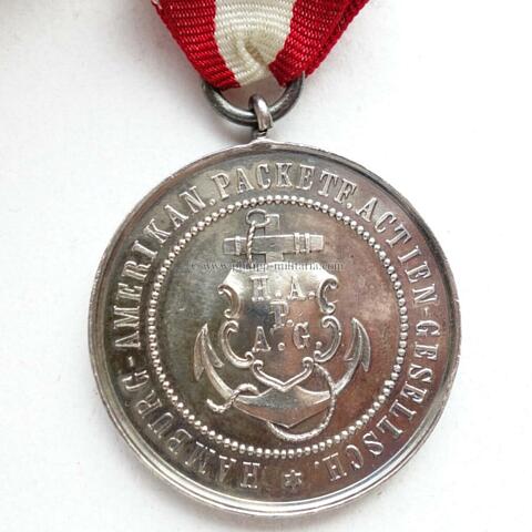 Hamburg-Amerikanische Packetfahrt-Actien-Gesellschaft HAPAG, Medaille in Anerkennung treuer Dienste Hamburg 1870-1903