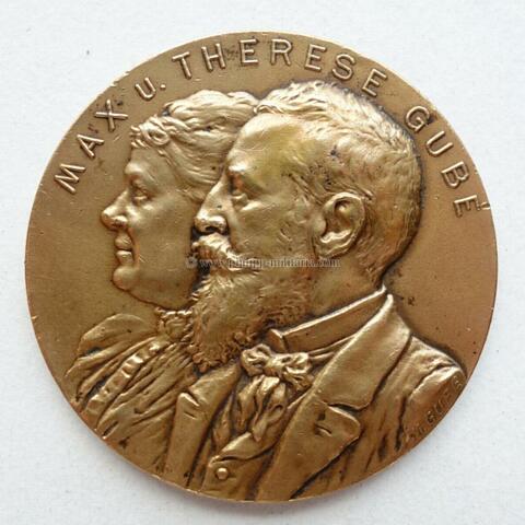 Medaille Bayern Silberhochzeit von Max u. Therese Gube 1898