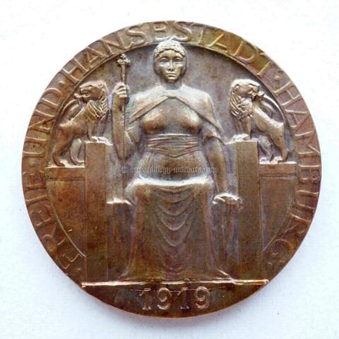 Medaille Hamburg 'Zur Erinnerung an die Einweihung des Rathauses 26.10.1897'