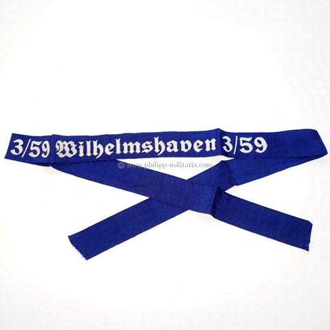 Marine-HJ Mützenband ' 3/59 Wilhelmshaven 3/59 '