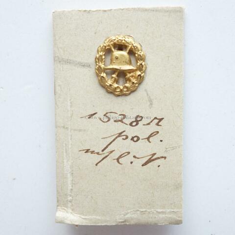 Verwundetenabzeichen in Gold 1918 - Miniatur 10mm. durchbrochene Ausführung