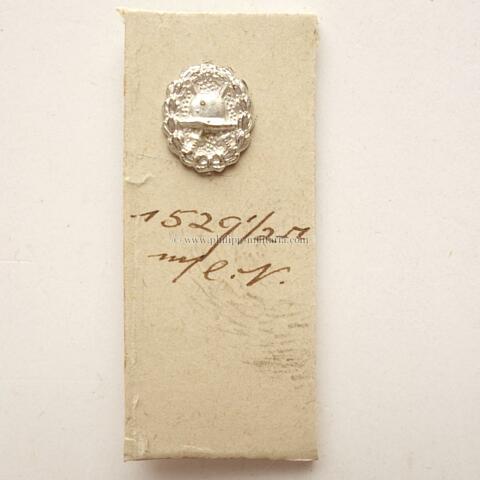 Verwundetenabzeichen in Silber 1918 - Miniatur 10mm.