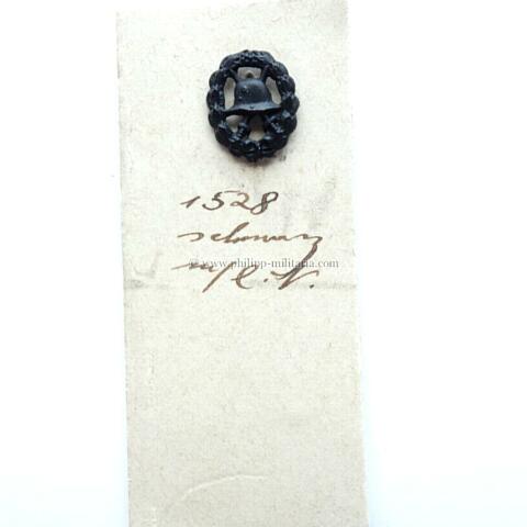 Verwundetenabzeichen in Schwarz 1918 - Miniatur 10mm. durchbrochene Ausführung
