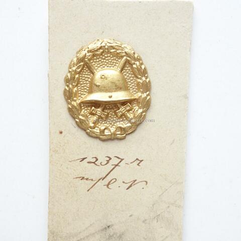 Verwundetenabzeichen in Gold 1918 - Miniatur 18x20mm