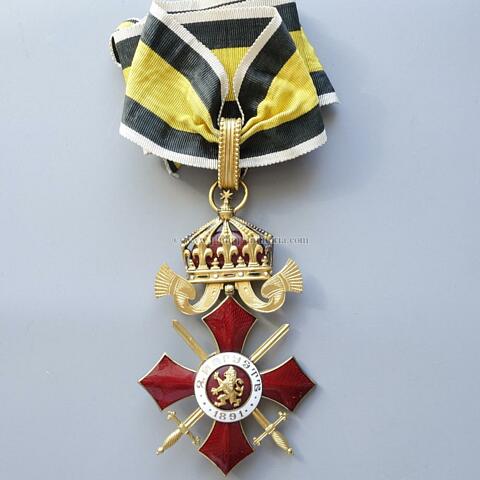 Königreich Bulgarien - Militärverdienst-Orden - Kreuz der 1. Klasse (Großoffizierskreuz ab 1933)