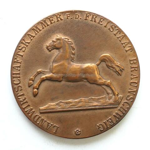 Medaille der Landwirtschaftskammer für den Freistaat Braunschweig ' Für hervorragende Leistungen '