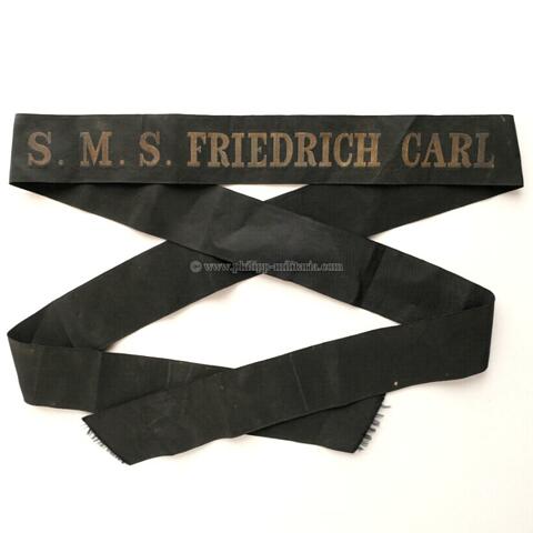 Kaiserliche Marine Mützenband ' S.M.S. Friedrich Carl '