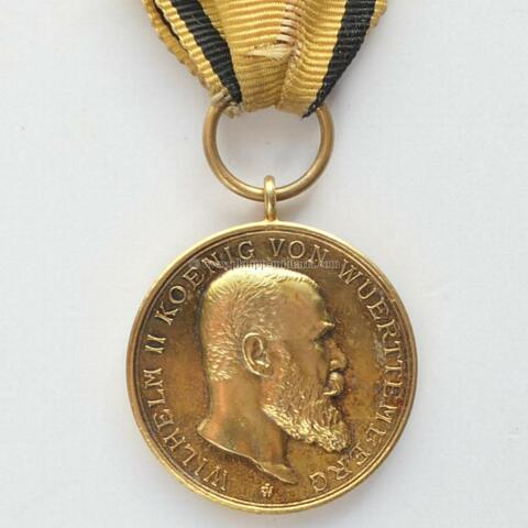 Württemberg Goldene Militärverdienstmedaille König Wilhelm II. (1982-1918)