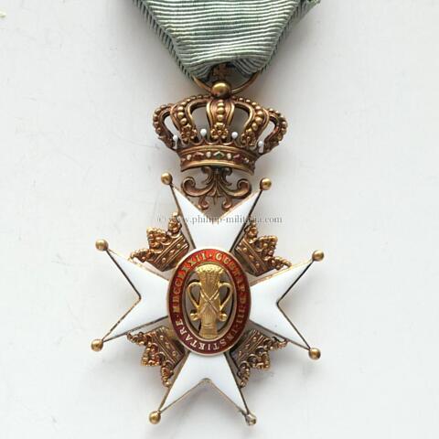 Schweden Wasa-Orden Ritterkreuz, Fertigung aus Gold