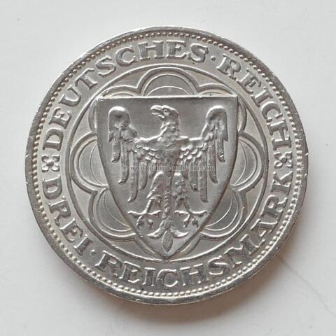 Weimarer Republik 3 Reichsmark Gedenkmünze, Bremerhaven 1927